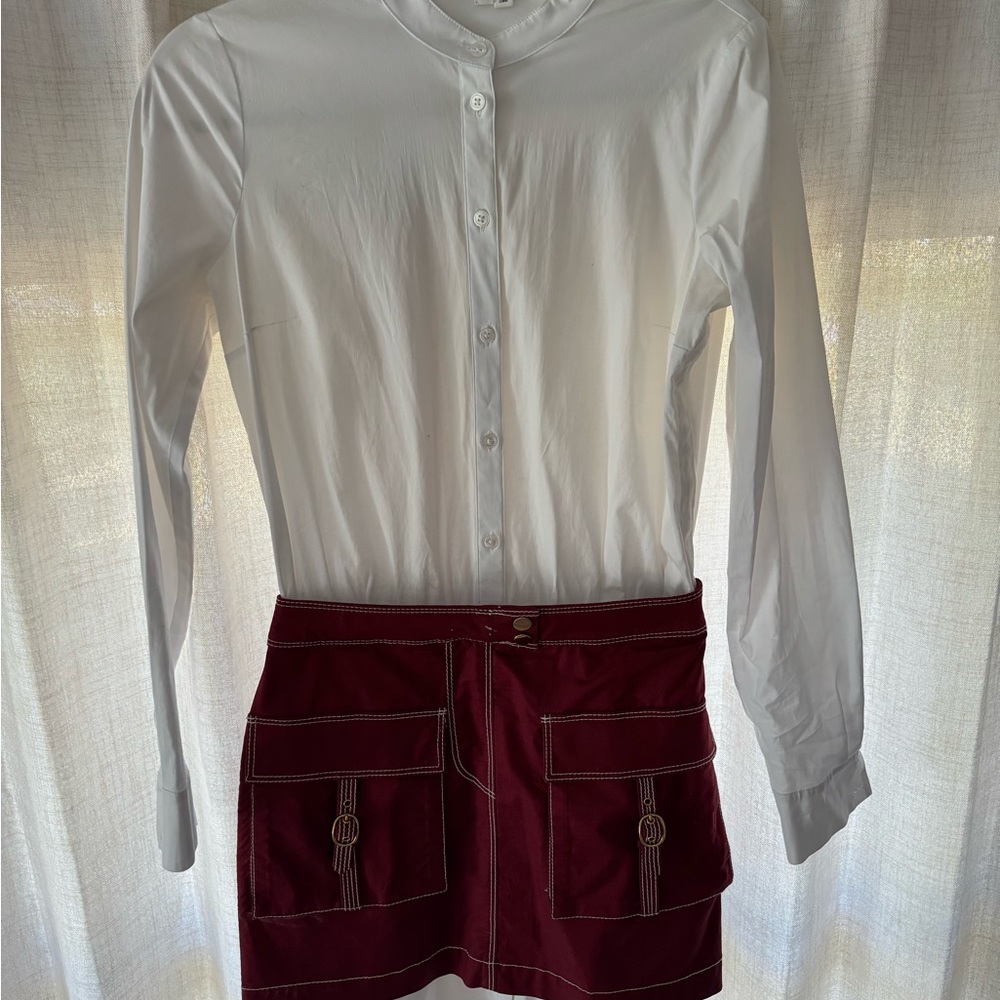 Veronica Beard White Button-Up Blouse
